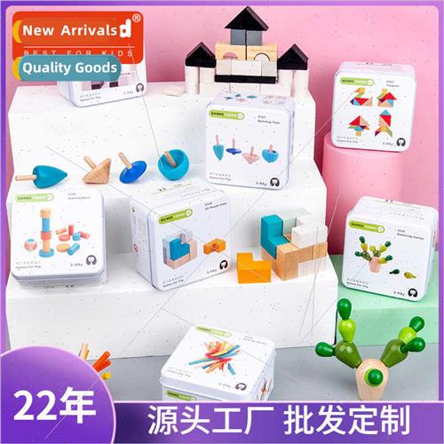 Children Montessori iron boxed toys 2-6 years old baby puzzl