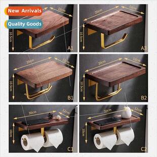 towel holder creative Solid gold paper bathroom toilet wood