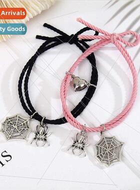 Europe new spider spider web love magnet leather brope coupl