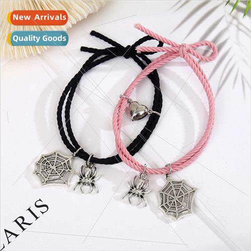Europe new spider spider web love magnet leather brope coupl