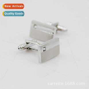 Classic square diamond encrusted Brish men French cufflinks