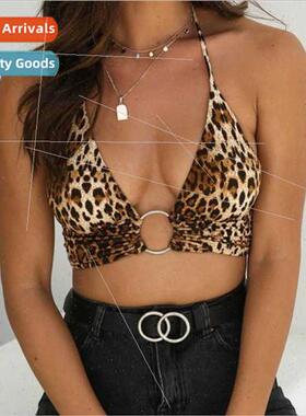 2023 spring summer women sexy deep V neck hanging neck ring