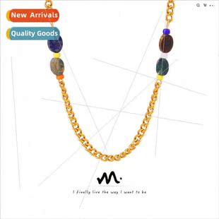 Europe stone gold plat natural steel ethnic retro new tanium