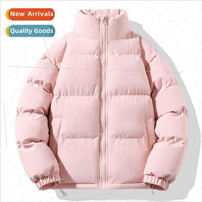 Feather cotton jacket winter tops men women couple  solid co