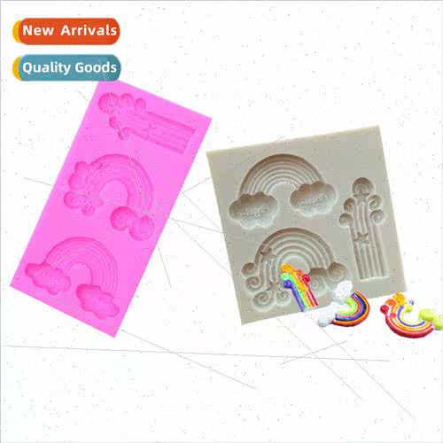 DIY Baking Moulds Clouds Rainbow Fondant Cake Decoration Cho