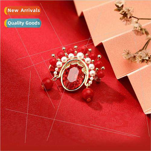 New fashion su red brooch corsage simple pin coat accessorie