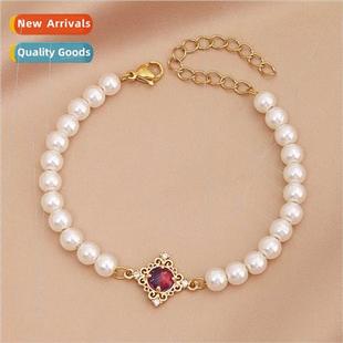 imation pearl beads Europe double baroque diamonds brace new