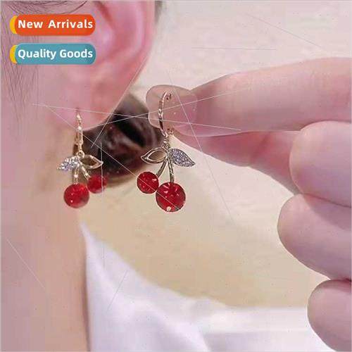 Red cherry earring buckle earrings 2022 new tide earrings sm