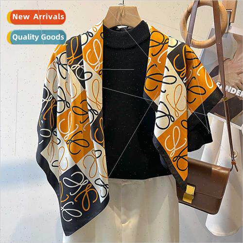 2023 Spring Autumn new letters fashion twill 90 large square