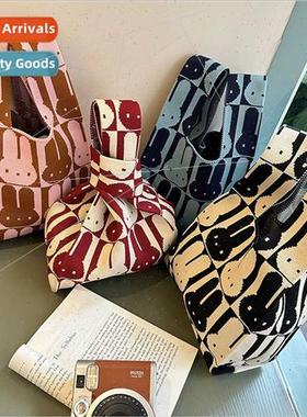 Korea new cute bunny h color handheld female students handba