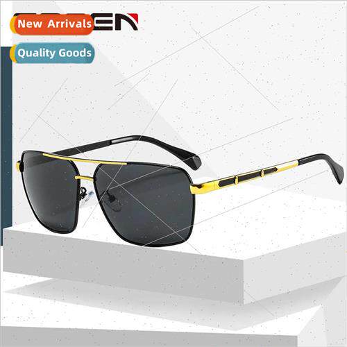 Polarized sunglasses men driving driving glasses metal Squar