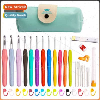 Sweater Knting Tools Crochet Hook Set Rainbow Soft Shank Cro