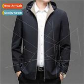 men middle hooded new jack removable jacket casual 2023 aged