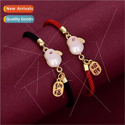 New attract wealth good fortune bracelet mascot jade rabbit