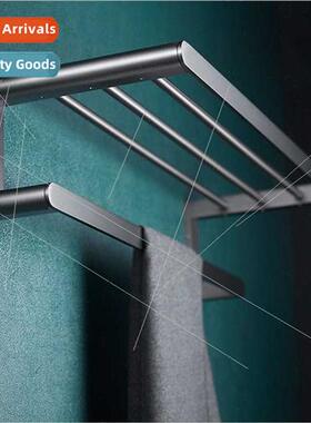 Gunmetal gray copper bathroom shelf bathroom towel rack wall