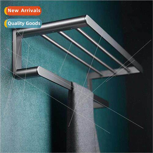 Gunmetal gray copper bathroom shelf bathroom towel rack wall
