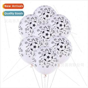 ball party inch balloon latex printing soccer side New