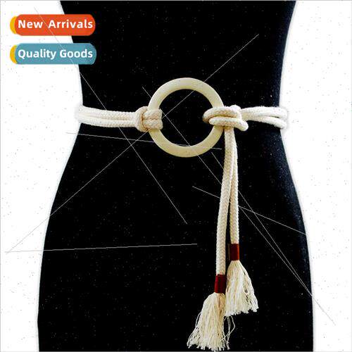 Japan fresh sweet ladies cotton velvet waist rope female fas