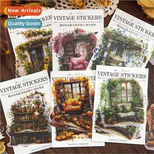 collage card flower corner vintage pet ins pcsmeal lerary