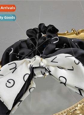 Korean hair band fluttering letters bow large intestine circ