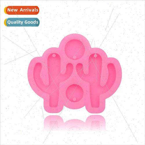 diy silicone mirror drop cactus skull earrings keychain moul