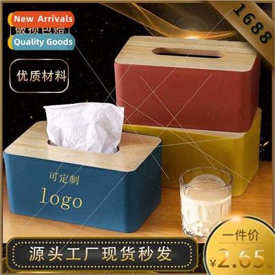 mple wooden cover tissue box household living room restauran
