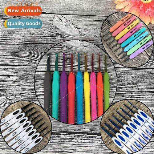 Crochet Tools Set Colorful Soft Shank Crochet Hook Wool Need