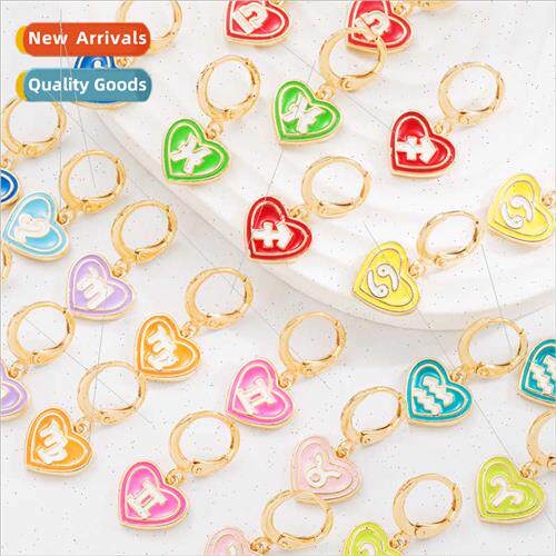Europe new nd love earrings earrings female copper gold-plat