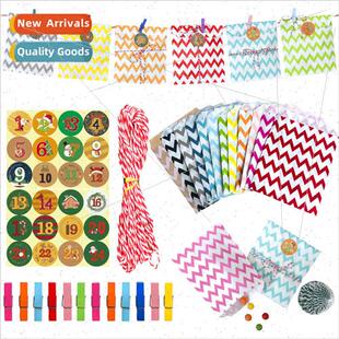 Wave Christmas  Bag Set 24 Advent Countdown Candy  Bags Baki