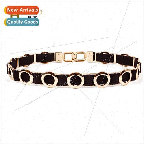 Spring Summer elastic wide belt women decorative skirt fur S