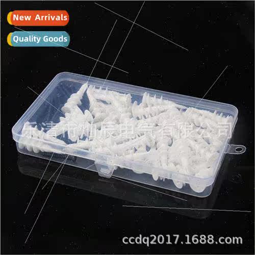 Plaster wall nylon thread expansion screws 100pcs black zinc