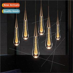 -modern luxury gilt water drop bedside small chandelier pers