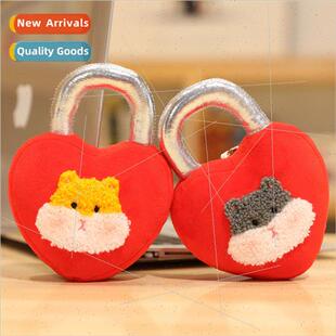 Creative heart has locks mouse couple keychain bag pendant h