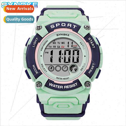 Children students electronic watch waterproof sports multifu