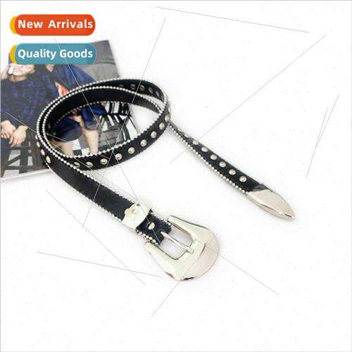 Europe pin buckle women punk thin pants belt metal decorativ