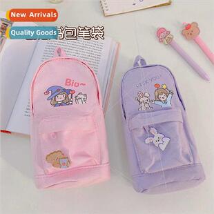 schoolbag pencil multi ins pur heart creative girl Korea bag