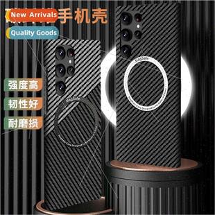 适用 GalaxyS23Ultra Carbon Fiber Case Samsung S22 Ultra Thin