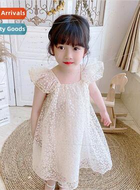 Childrens clothing childrens dress 2023 summer new girls dre