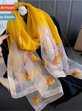 new fall winter silk blending autumn winter warm scarf femal