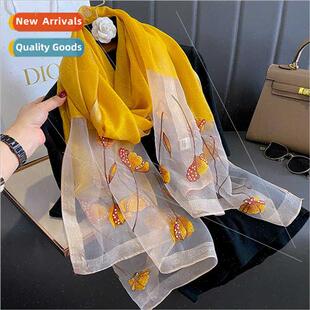 new fall winter silk blending autumn winter warm scarf femal