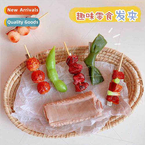 Personalized barbecue hair clips broken hair side clip ins w