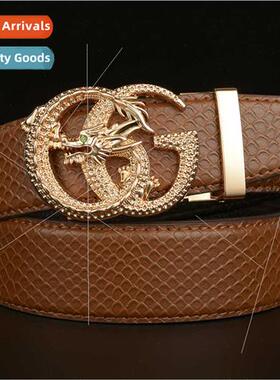 Fashion G Dragon Automatic Buckle Men Belt Belt Casual Cowhi