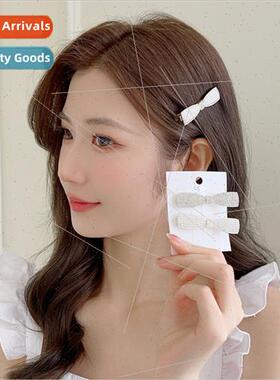 Korea sweet side clip hairpin metal rhinestone clip head jew