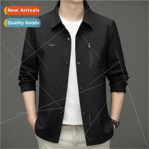 2023 young men jacket jacket spring fall thin lapel blouse 4