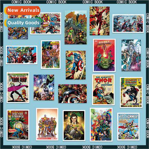 50 sheets classic Marvel anime comic strip doodle stickers s