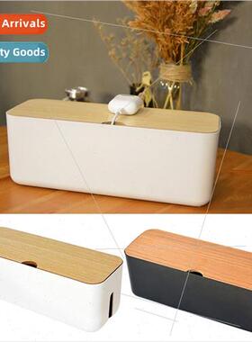 Cable Management Box, 11x4x4.5'', Wood d, Cord Org