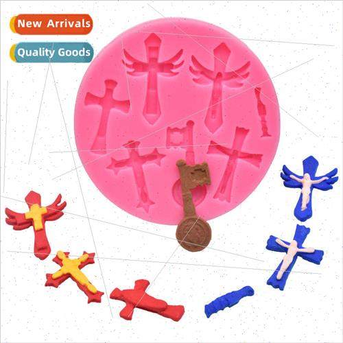 DIY Baking 7 holes cross shape Flip Chocolate Cake Decoratio