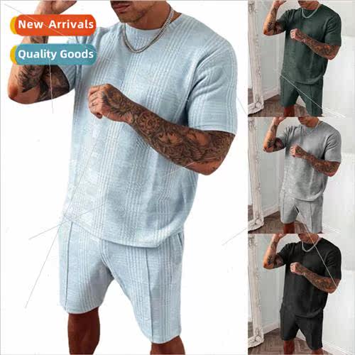 2022 Summer Men Short Sleeve Shorts Twopcs Sports Trend Casu