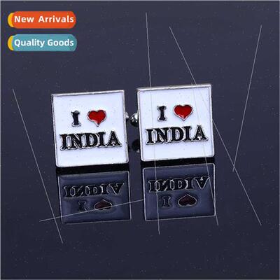 Europe Uned States square drip oil alloy French cufflinks ac