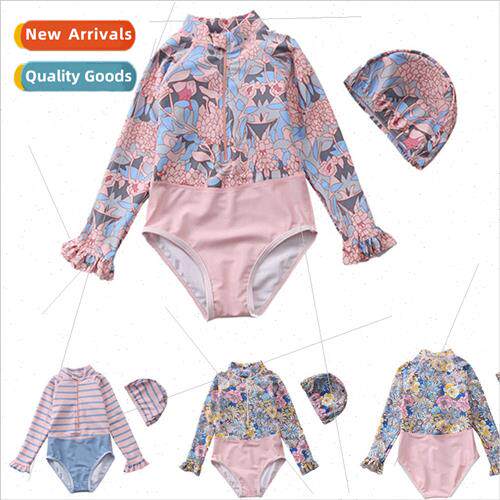 Children swimsu female onePCS cute girls ltle princess baby